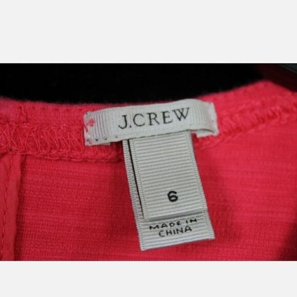 J Crew Womens Knit Princess-Seam Dress Size 6 Sleeveless Fit & Flare Coral Pink - Picture 8 of 9